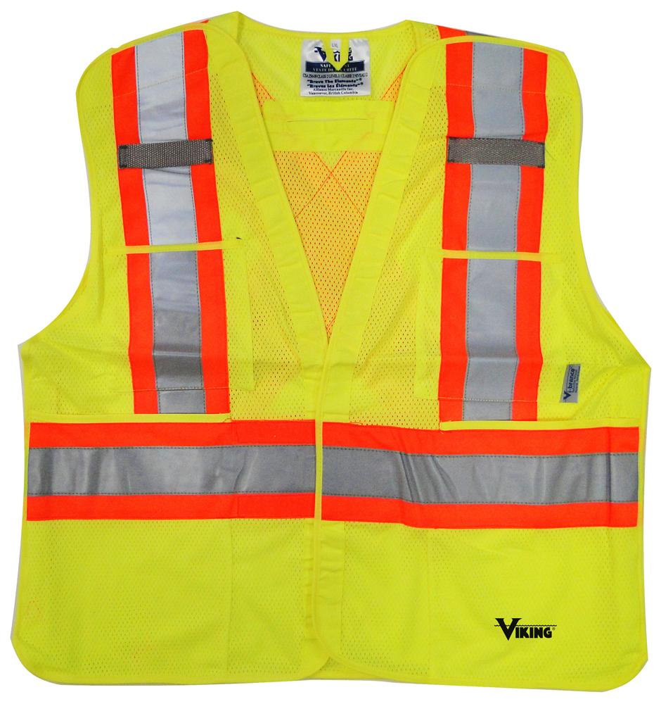 Viking 5 Point Tear Away Safety Vest-Mesh