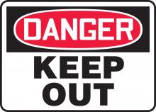 Accuform MADM145VS - Safety Sign, DANGER KEEP OUT, 7" x 10", Adhesive Vinyl