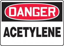 Accuform MCHL174VA - Safety Sign, DANGER ACETYLENE, 10" x 14", Aluminum