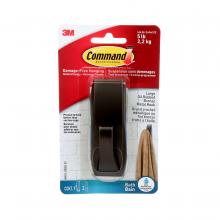 3M 7100225821 - Command™ Hook 17036BN-VPES, Oil Rubbed Bronze, Large, 1 Hook/2 Strips/Pack
