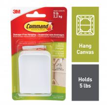 3M 7100093870 - Command™ Jumbo Canvas Picture Hanger 17045-EF, White, 1 Hanger, 4 Strips Per Pack