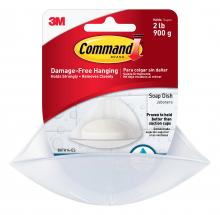 3M 7100063708 - Command™ Bath Soap Dish BATH14-EF, Frosted, 3 lbs (1.4 kg)
