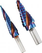 G2S AST-9442 - BLUE STEEL MAX-DUTY STEP DRILL SET, UP TO 1/2" BY 1/32" AND UP TO 3/4" BY 1/16"