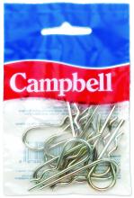 Campbell B3899814 - HITCH PIN CLIP,1/4,Y/C,2/BAG