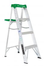 Louisville Ladder Corp AS4004 - 4' Aluminum Step Ladder, w/Molded Pail Shelf, Type II, 225 lb Load Capacity