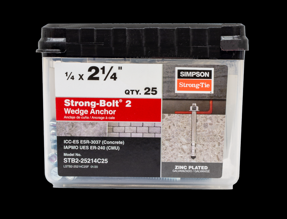 Strong-Bolt® 2 - 1/4 in. x 2-1/4 in. Wedge Anchor (100-Qty)