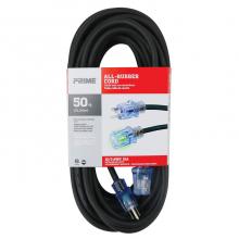 Prime Wire & Cable SEEC732830 - 50ft 12/3 SJOOW All-Rubber™ Outdoor Extension Cord