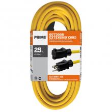 Prime Wire & Cable EC500825 - 25ft. 12/3 SJTW Yellow Outdoor Extension Cord