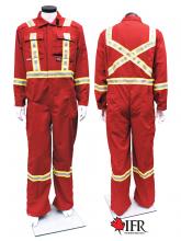 IFR Workwear NSR109-34 - Nomex Coverall Style 109 - WS - Striping around waist - Red - 34