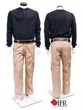 IFR Workwear UPN660-2XL - Ultrasoft Henley Shirt Style 660 N/S Navy 6oz -2XL