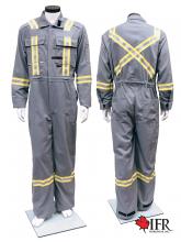 IFR Workwear USGY102-66 - Ultrasoft Coverall Style 102 Deluxe WS Grey 7oz - 64-66