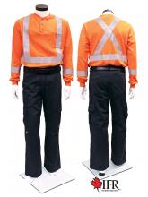 IFR Workwear USO661-2XL - Ultrasoft Henley Shirt Style 661 WS Orange 6oz-2XL