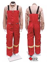 IFR Workwear USR225-2XL - Ultrasoft Ins. Bib Pant Style 225 WS Red - 2XL