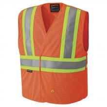 Pioneer V2510850-2/3XL - Hi-Viz Orange Flame Resistant Safety Vest - 2/3XL