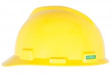 MSA Safety 10150200 - V-Gard GREEN Slotted Cap, Yellow, 4-Point Fas-Trac III